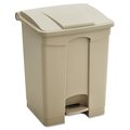 Safco 23 gal Rectangular Prism Trash Can, Tan, Top Door, Plastic 9923TN